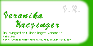 veronika maczinger business card